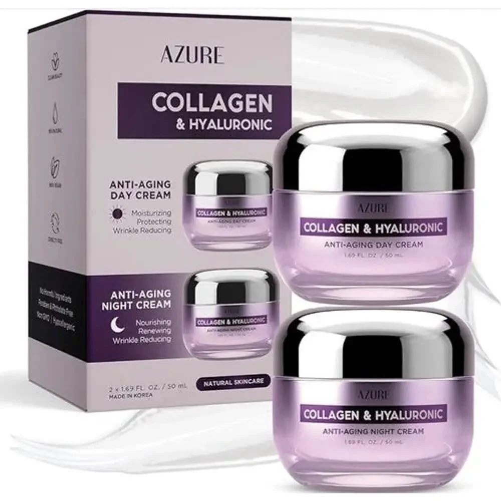 Azure Cosmetics Collagen & Hyaluronic Acid Face Moisturizer - Dermatologist
